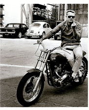 1 BLACK & WHITE and 1 COLOR - 8x10 PHOTOS of STEVE McQUEEN
