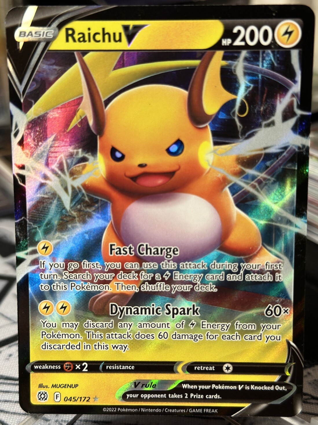 Pokemon Card Brilliant Stars Raichu V 045/172 NM