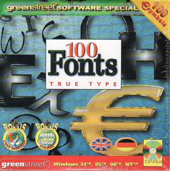 CD-ROM 100 FUENTES (tipo verdadero) para Windows - CD NUEVO EN FUNDA Foto 2 de 3