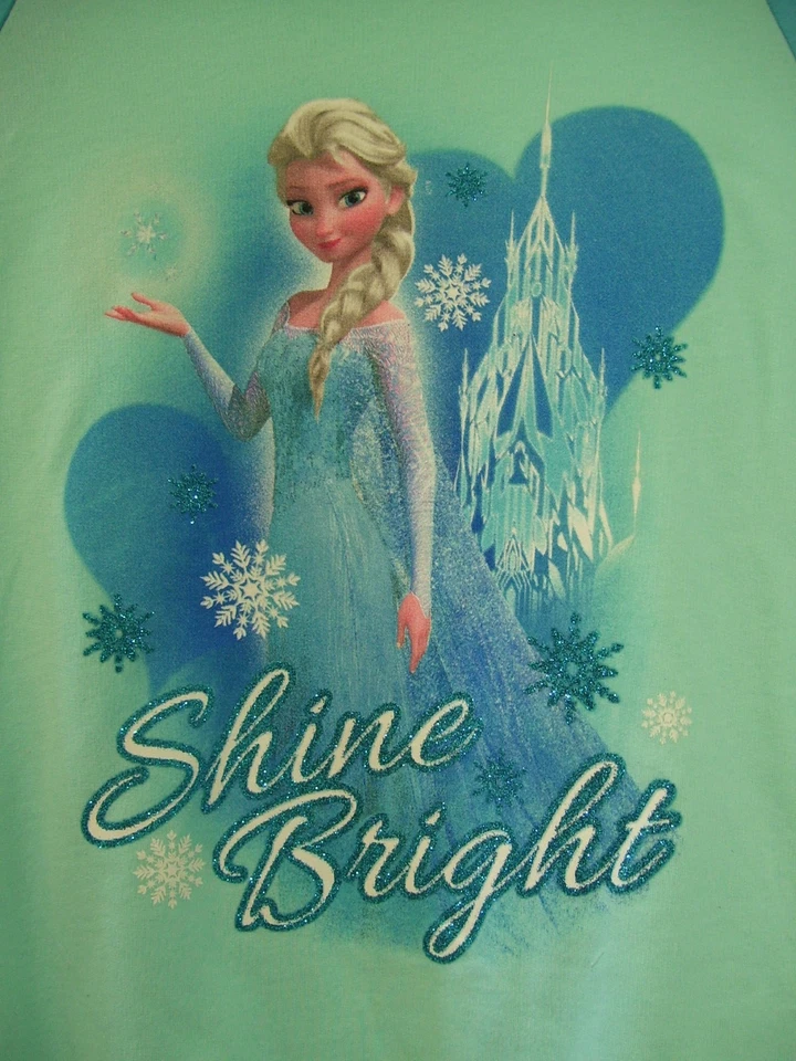 Moletom aquático brilhante feminino Disney Frozen Elsa brilho brilho tamanho 14/16 - Imagem 2 de 3