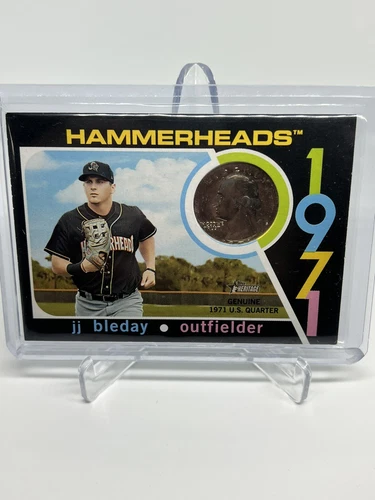 2020 Topps Heritage Minors JJ Bleday /50 Quarter Relic Marlins As - Picture 1 of 2