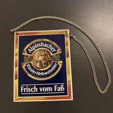 Alpirsbacher Kloster-Hefeweissbier Zapfhahnschild Werbeschild