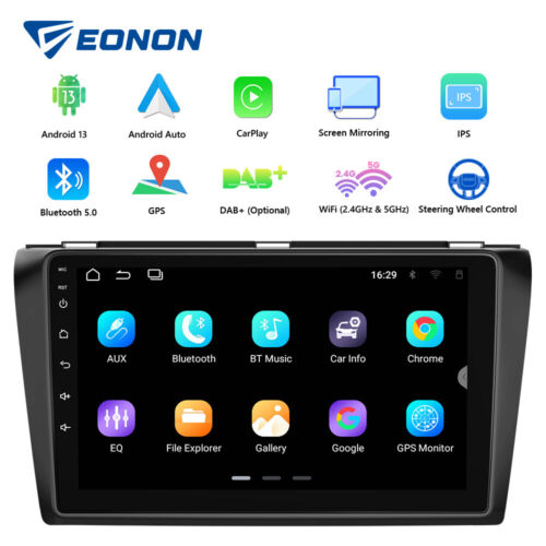 For Mazda 3 2005 2006 2007 2008 9" Android 13 Car Stereo Radio GPS CarPlay 1080p