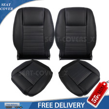 2005-2009 Fit Ford Mustang Gt Both Side Bottom Top Seat Cover Leather Black 2005-2009 Fit Ford Mustang Gt Both Side Bottom Top Seat Cover Leather Black