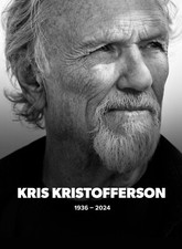 KRIS KRISTOFFERSON BLACK & WHITE MEMORIAL FRIDGE MAGNET 5" X 3.5"