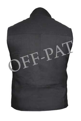 (REDUCED) FIT FOR 42 CHEST BLACK Mens Real Leather & Canvas Steampunk GOTH PUNK - Picture 3 of 3