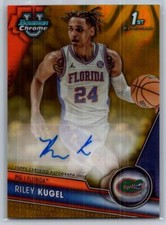 2023-24 Bowman U Riley Kugel Chrome Prospects Auto Gold Lava Refractor #/50