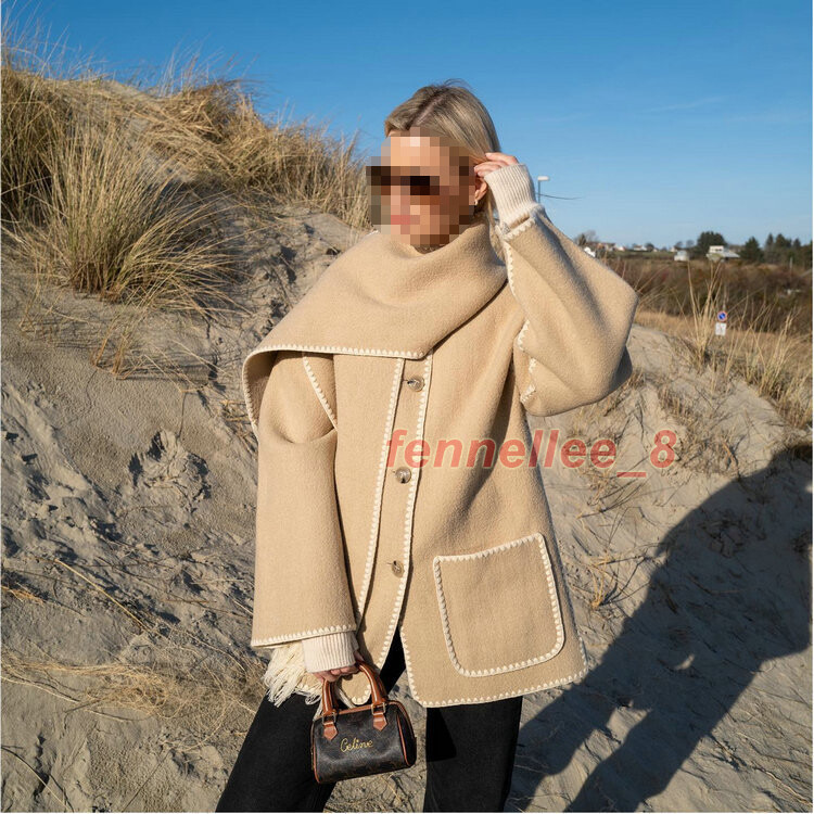 ジャケット・アウター shiun WOOL SHAWL COLLAR COAT XS silk mix sloped shoulder shawl collar sleeveless jacket