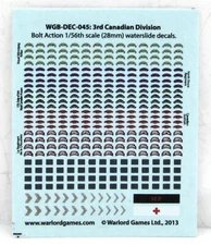 Bolt Action WGB-DEC-045 3rd Canadian Division (Decal Sheet) WW2 Infantry Canada