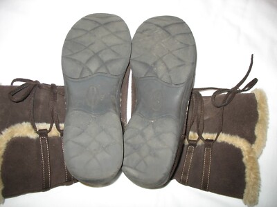 Vintage Faded Glory Boots Sz 10 Dark Brown Genuine Leather Suede