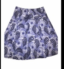 Talbots Blue Paisley Lined Skirt Size 8