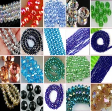 New 1pcs Women Glass Crystal Beads Rondelle Spacer Girls Jewelrys Pendant
