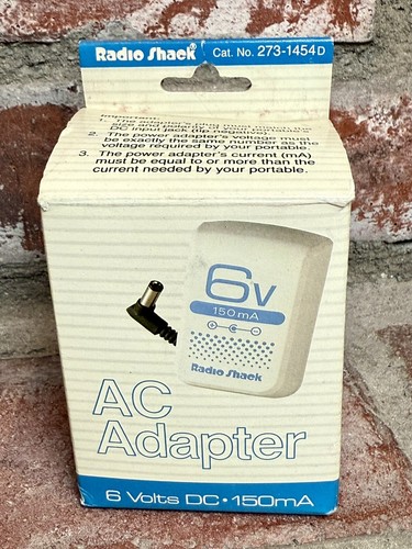 RADIO SHACK AC ADAPTER 273-1454D AC ADAPTER 6V 150ma DC OUTPUT | eBay