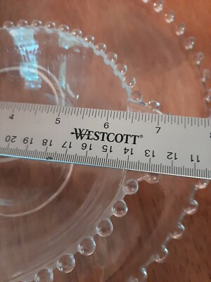 6 glass dishes clear ball edge mid century collectable Candlewick