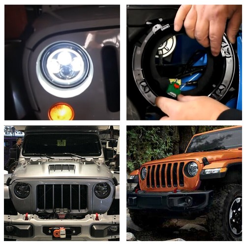 Juego de repuesto de anillo de montaje de faros de 7" para Jeep Wrangler JK 2007-2018 - Imagen 9 de 12