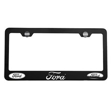 Espejo Ford negro mate grabado con láser marco de matrícula soporte tapa de rosca