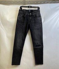 7 FOR ALL MANKIND Slimmy Tapered Jeans Men's Size 29 Black 7T028B51