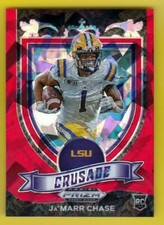 2021 Prizm Draft Picks 162 Ja'Marr Chase RC Red Cracked Ice Bengals WR Rookie