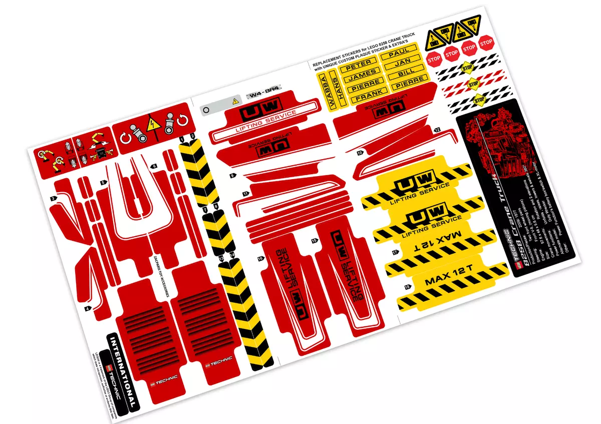 Lego outlet 8258 stickers