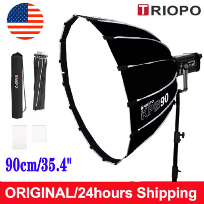 US TRIOPO KP2-90 90cm/35.4'' Quick Folding Parabola Deep Softbox For Studio Flash