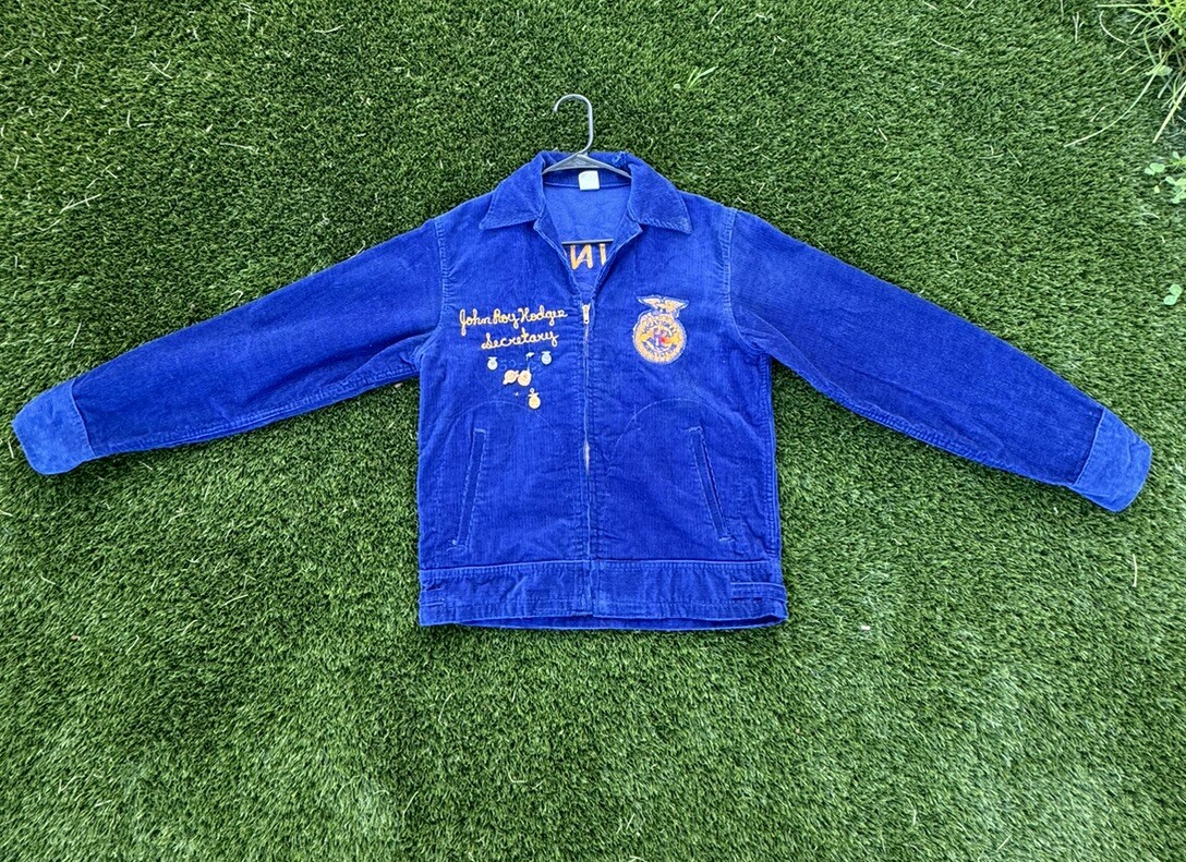 VTG FFA Jacket 38 Talon Zip Future Farmers America Chain Stitch