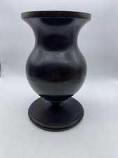 Hand Made Turned Wood Vase 11.5" Tall