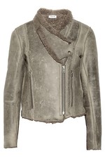 Helmut Lang Weathered Leather Shearling Fur Jacket Coat Nwt New P Petite Xs £2k