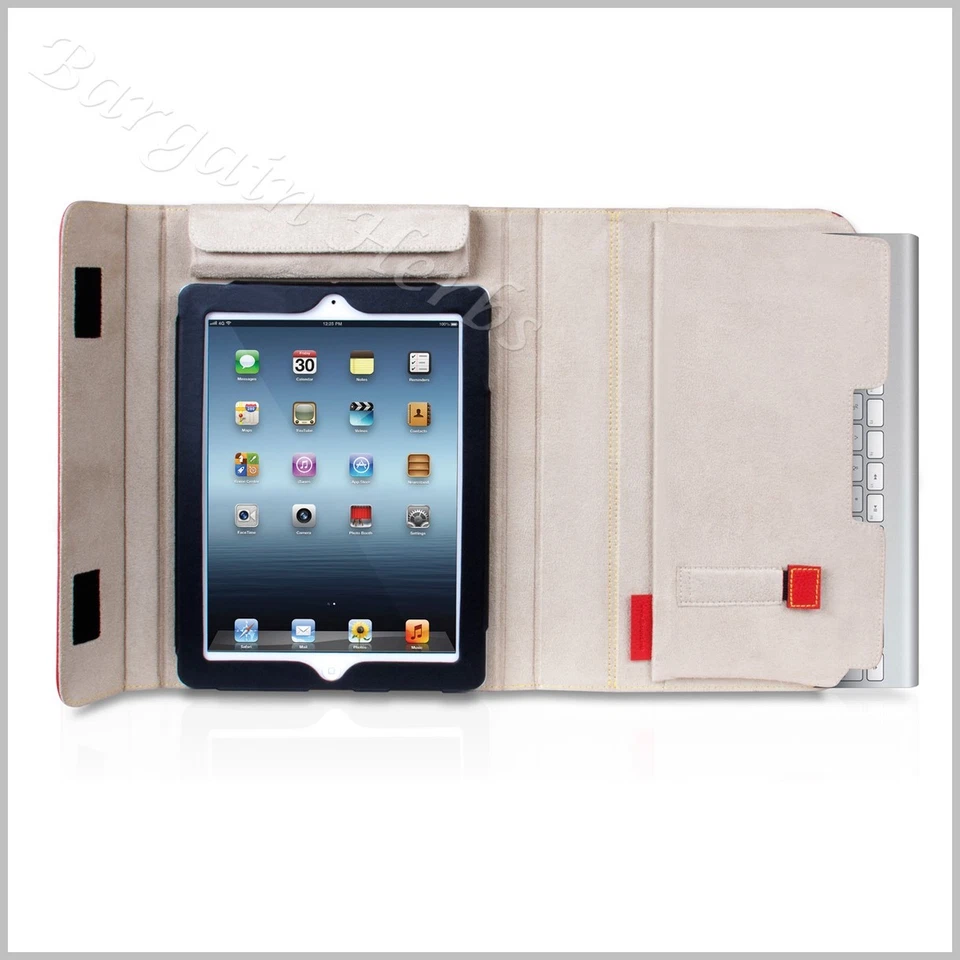 iSound New Genuine Leather iPad and/or iPad Keyboard Portfolio Free Shipping Red - Image 4 of 4