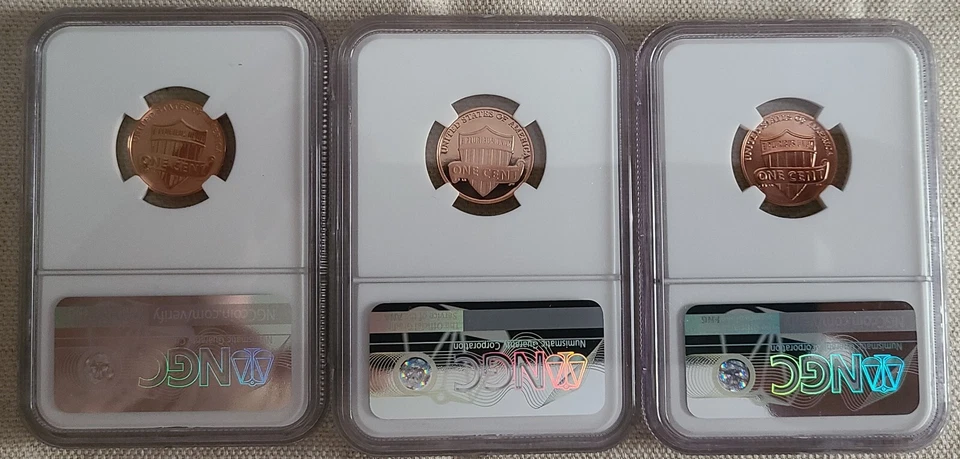 2019-W NGC Lincoln Cent 3 Coin Set  PF70RD - ULTRA CAMEO, REV PF70RD, UNC MS69RD - Image 2 of 2