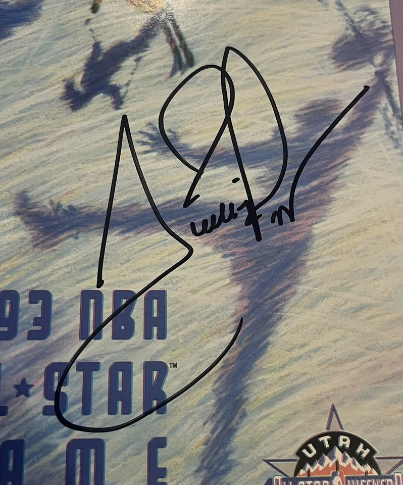 Scottie Pippen Chicago Bulls Signed 1993 NBA All Star Program Large Auto JSA - Image 2 of 3