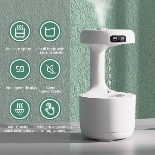 Anti Gravity Water Drop Humidifier, 800ml Anti Gravity Humidifier Cool Mist 3... - Picture 4 of 9