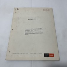 Kay Lab Model 30B-25 Absolute DC Power Supply Manual