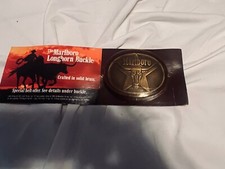 Vintage Solid Brass Marlboro Longhorn Belt Buckle sealed new