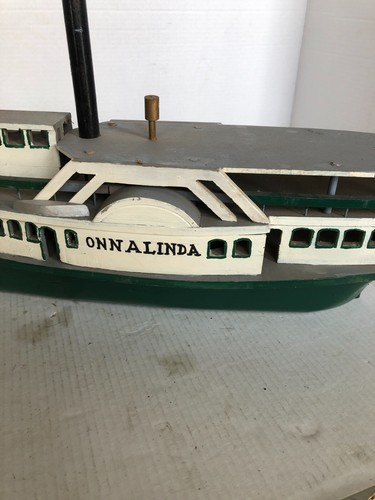 Vintage ONNalinda Wooden Model boat 24" long in great condition - Picture 11 of 19