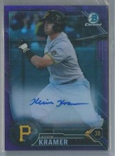 2016 BOWMAN CHROME PURPLE REFRACTOR KEVIN KRAMER RC AUTO 225/250!!