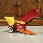 Tonka Pressed Steel Loader Red Yellow Orange Black Vintage Construction Toy