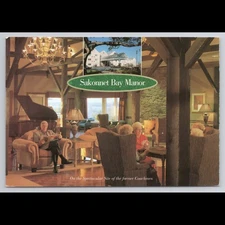 Vintage Tiverton Rhode Island Postcard Sakonnet Bay Manor Unposted Scenic View