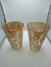 Set Of Two Jeanette Cosmos Marigold Glasses