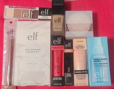 E.L.F. COSMETICS LOT OF 10 ITEMS FOUNDATION POWDER LIP BALM LINER ECT..ALL NEW