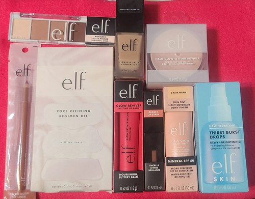 E.L.F. KOSMETIK PAKET MIT 10 ARTIKELN FOUNDATION PUDER LIPPENBALSAM LINER ECT..ALLE NEU - Bild 1 von 7