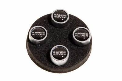Land Rover Range Rover Rad Reifen Schwarz Silber Ventilschaftkappen 4er Set Original