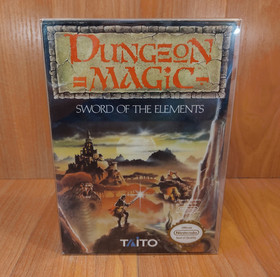 CLEAN BOX CIB Dungeon Magic Sword of Elements complete in nintendo nes VGC lot