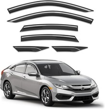 6pcs Out-Channel Window Rain Guards Fit for Honda Civic Sedan 2016-2021, Extra D