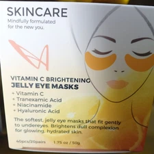 LaSplash Cosmetics Vitamin C, Brightening  Jelly Eye Mask. 40 Pcs/ 20 Pairs-New
