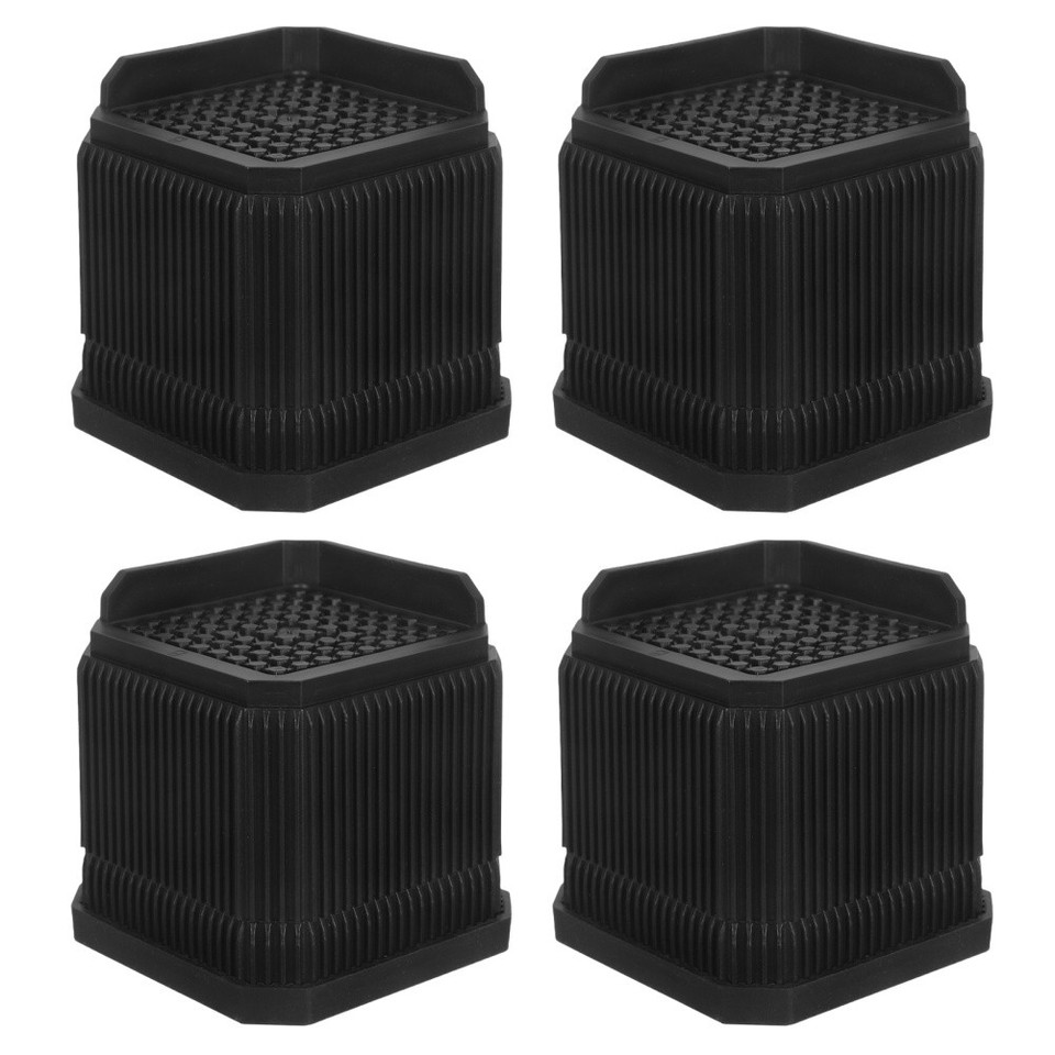 4 Pcs Floor Risers Platform Furniture Height Adjuster Adjustable Bed ...