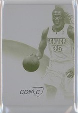 2013 Panini Immaculate Team Logos Printing Plate Yellow 1/1 Kenneth Faried 0o9