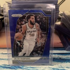 2024-25 Panini Prizm Justin Champagnie Blue Wave /125 #158