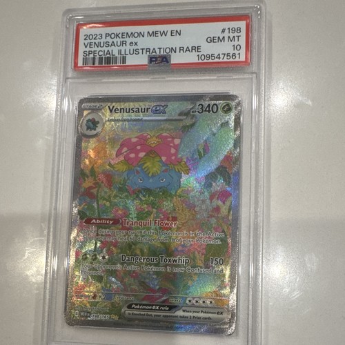 Rare Pokemon PSA 10 Venusaur ex 198/165 Scarlet & Violet 151 EN Holo SIR 2023