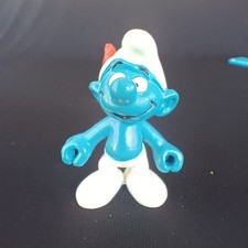 Vintage 1978 Schleich Smurfs Archer Smurf Archery Bully West Germany