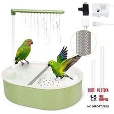 Automatic Parakeet Bird Bath for Cage Large Parrot Shower Bath with Adjustable